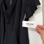 Reformation NWT  Delevan Smocked Black Peasant Blouse, size 22 Photo 5