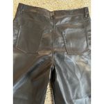 Wilfred Aritzia Black Faux Vegan Leather Pants Trousers Straight Leg High Sz 14 Photo 4