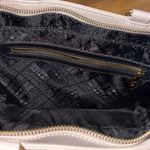 Love moschino  Chain Shopper Tote Bag Purse Taupe Light Grey Photo 7