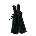 Minnetonka Moccasin Thunderbird II Suede Beaded Slip On Shoes Black Size 7 Photo 9