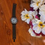 Jessica Simpson  Black Metal Watch with Rhinestones Photo 4