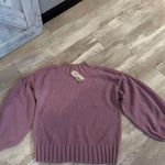 Brand New Balloon Sleeve Mock Neck Sweater Purple Size M Photo 1