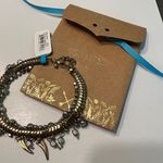 Shiraleah Boho Antique Bronze Statement Bracelet Crystal Charms Horn Pendants Photo 0