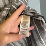 Anthropologie  Pilcro Surf Shirt Linen Henley Grey Stripe Size Small Boho Coastal Photo 10