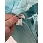 Puro Lino Made In Italy 100% Linen Dress Size M Beach Lagenlook Bubble Hem Blue Size M Photo 9