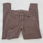 American Eagle ‎ Womens Super Stretch Jegging Jeans Distressed Mauve Pink 6 Short Photo 1