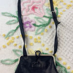 Nine West  Black Leather Kiss Lock Shoulder Bag Photo 0