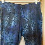 Liz Lange  Blue and Black Patterned Leggings large Photo 2