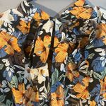 SheIn  Black & Orange Multicolor Floral Open Back High Neck Dress Women Sz XS Photo 5