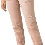 prAna  Jenessa Blush Pink Cropped Chino‎ Pants Size 6 Button Fly Organic Cotton Photo 0