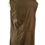 Be cool Army Green Zip Up Hooded Detailed Trench Coat Vest Size Small Photo 2