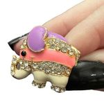Boutique Adorable Elephant Ring 7.5 Adjustable Pastel Photo 0