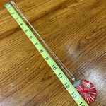 Samuel B Behnam Dyed Red Round Sterling .925 Pendant Silver Necklace Chain EUC Photo 5