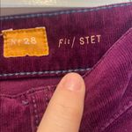 Pilcro  Deep Purple corduroy Pants with Side zipper size 28. Photo 7