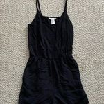 H&M Black Short Romper with Pockets Tank Like New Stretchy Casual Sz 4 Like New Photo 1