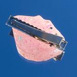 New Pink Glitter Lip Hair Clip Photo 4