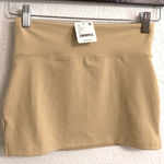 Free People NWT  Womens Skirt Tan Half Slip Micro Mini Knit Size Small Photo 0
