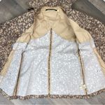 Anthropologie Daughters of the Liberation Subtle Survival Animal Print Trench Coat Taupe 2 Photo 13