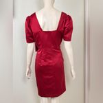 Milly  Red Midi Dress with Bow Accent original price $550 Photo 6