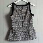 White House | Black Market B&W Geometric Sleeveless Shell Top Cami Blouse 8 Photo 1