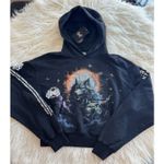 Darc Sport Howling At The Moon Owen Cropped Hoodie Black Size Small Photo 1