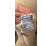 Aerie NWT "Just Chill" Pompom Cream Embroidered Knit Scarf, OS Photo 7