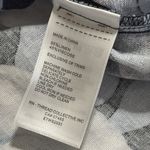 Ellen Tracy  women’s size small blue floral hi low linen blouse short bell sleeve Photo 5