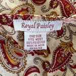 ROYAL PAISLEY Women's Kantha Style Kaftan Dress Red Cream Paisley Print One Size Size undefined Photo 7