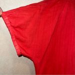 J.Crew Orange Red Wrap Mini Dress Puff Sleeve V-Neck Photo 3