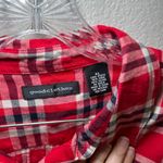Good Clothes Red‎ Plaid Button Down Long Sleeve Shirt Womens XL Cotton western Red Photo 3