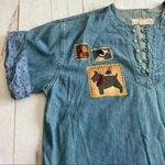 Us expedition Faithful Companion embroidered patchwork Dog Top Blue Size L Photo 11