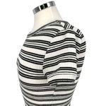 Urban Outfitters  Striped Knit Slim Short Sleeve Top Black White Size Small Photo 6