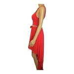 B. Smart Red Rhinestone Prom Party High Low Dress Size 1 Juniors Sleeveless Photo 2