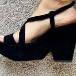 Forever 21 Black Sandal Wedges Photo 1