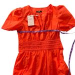 Quince  100% Organic Cotton Tiered Maxi Dress Vermilion Red Size XS NWT Photo 8