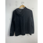 Womans Style & Co Sport Long Sleeve Full Zip Sweatshirt Large Black Rhinestone Photo 1