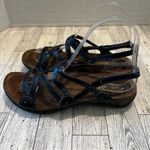 Dansko  Jovie Strappy Slingback Sandals Size 37 (6.5-7) Blue Leather Cork Photo 3