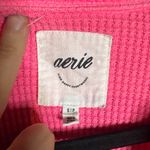 Aerie waffle LumberJill bright pink jacket Photo 2