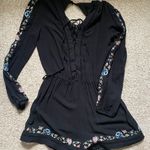 Kendall + Kylie Floral Embroidered Black Romper Photo 1