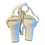Lulus NEW  Strappy White Sandal 4 Inch Heels Wedding Guest Bride Event 9 Photo 3