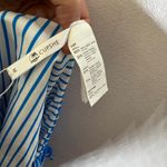 Cupshe  Medium Blue White Stripe Tie‎ Side Bikini Bottom CP9003 Photo 4