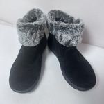 Khombu Boots Womens 7 Black Jessica Memory Foam Ankle Snow Bootie Double Zip Photo 1