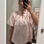 The Pants Store Pink Stripe Blouse Photo 0