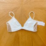 L*Space Bikini Top Womens Med White Macey Ribbed Retro Resort Modern Beach NWT Photo 2