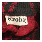Ecco Taylor Swift Style Red Black Plaid Wool A-Line Midi Skirt Vintage Eccobay Photo 2