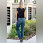 Judy Blue Judy‎ Blue BRITTNEY MID RISE CUT HEM BOOTCUT Jeans Size 28/7 in Dark Blue Photo 3