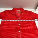 Roller Rabbit  Red Pink Heart Button Front Nightgown Sleep Tunic Shirt Medium NEW Photo 6