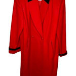 Vintage Herman‎ Kay Petite Wool Blend Coat Red Black Size 4P Photo 0