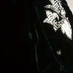 Vintage Green Sequin Beaded Velvet Dress Photo 8