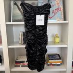 NWT LEAU Black Luna Latex Midi Dress Photo 4